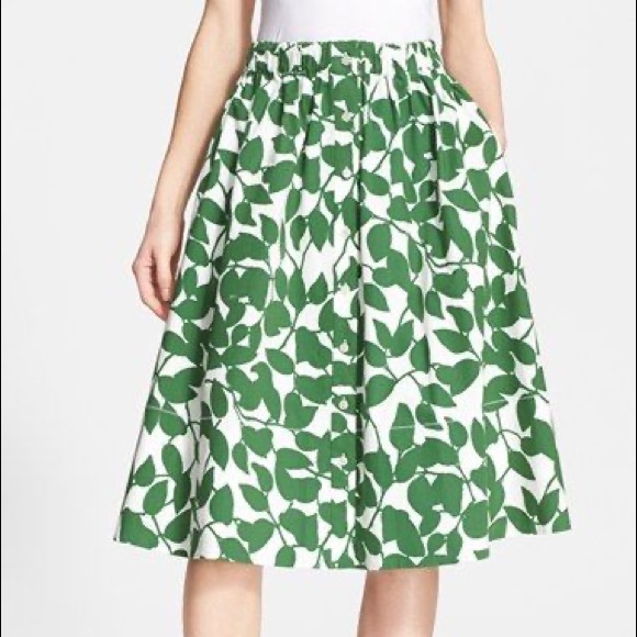 kate spade Dresses & Skirts - Kate Spade leaf print skirt